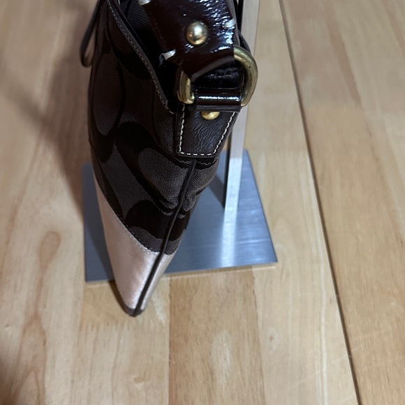 Coach Legacy Brown and Cream Logo Crossbody Bag - Picture 3 of 9